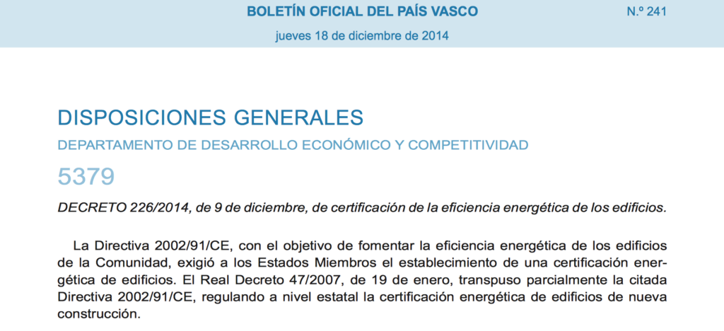 certificado energético