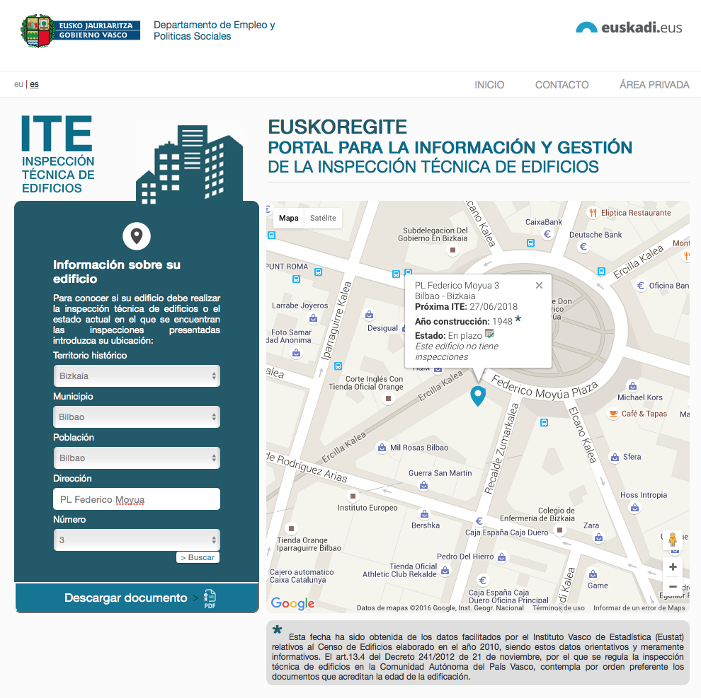 Inspección Técnica de Edificios en Euskadi